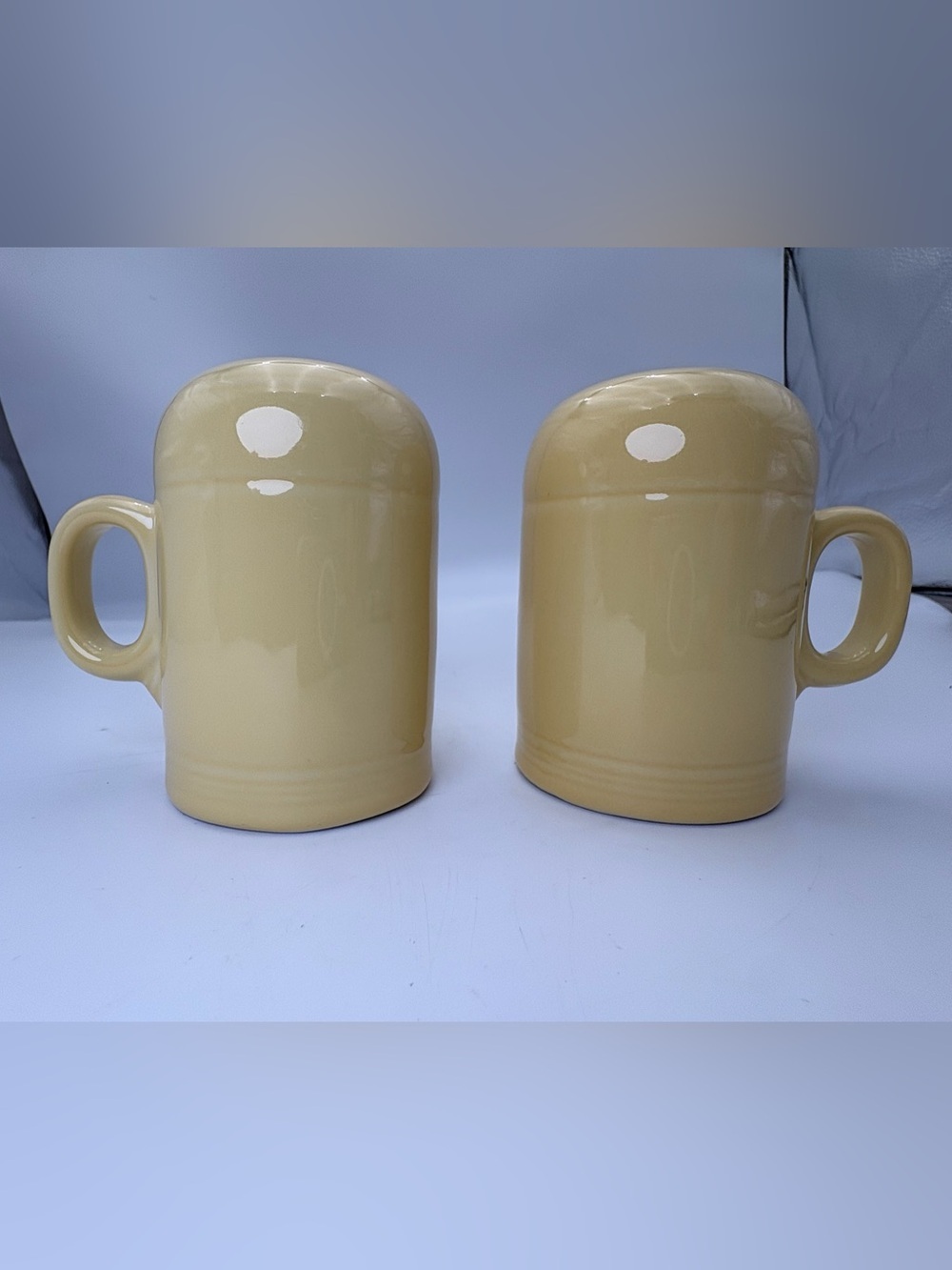 Vintage Homer Laughlin Fiesta Range Top Yellow Salt and Pepper Shakers